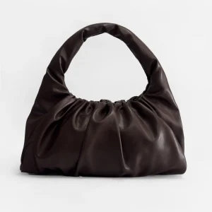 Borsa Hobo Arricciata - Caffè