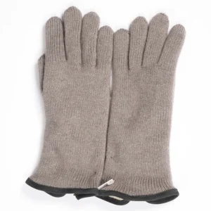 Alpo Guanti In Maglia Grigio Tortora Donna