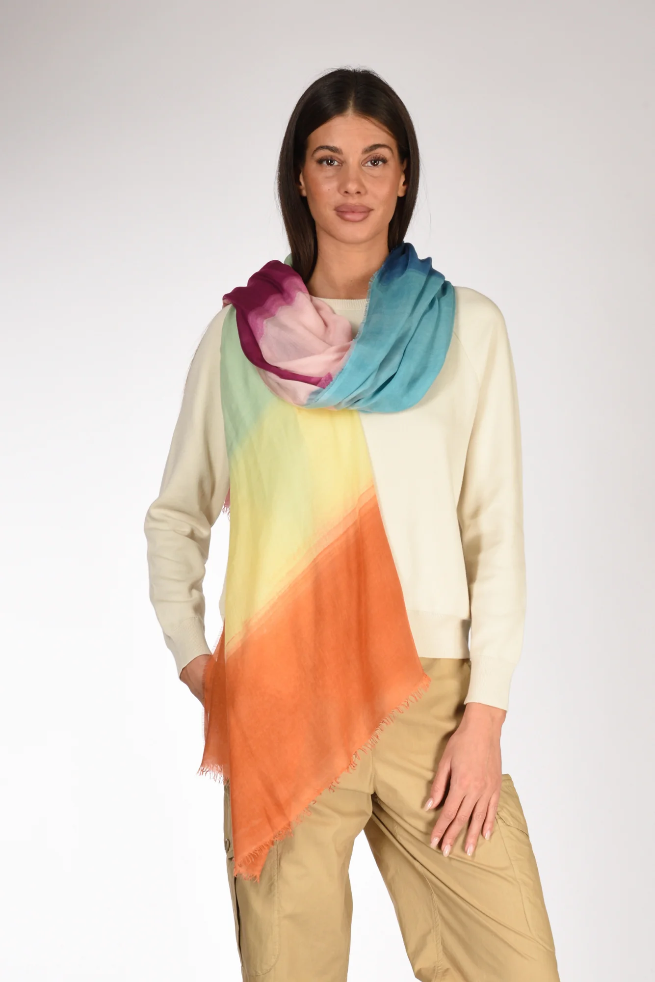 Faliero Sarti Sciarpa Bobo Multicolor Donna - immagine 2