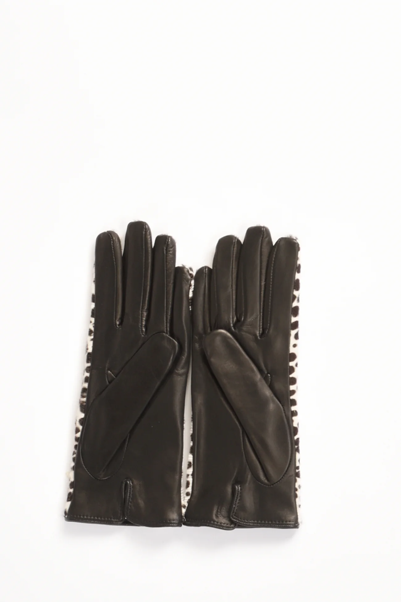 Alpo Guanti In Nappa Nero/bianco Donna - immagine 3