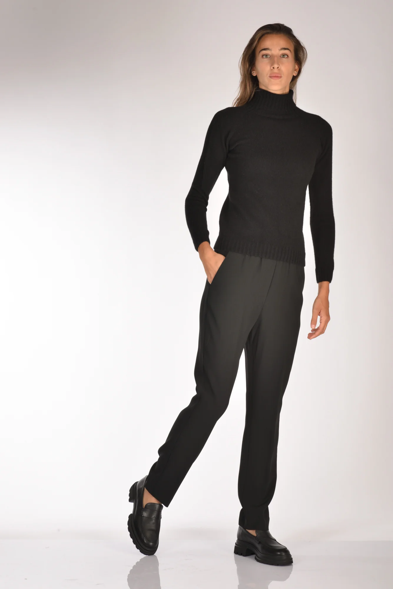 Aspesi Pantaloni Nero Donna - immagine 3