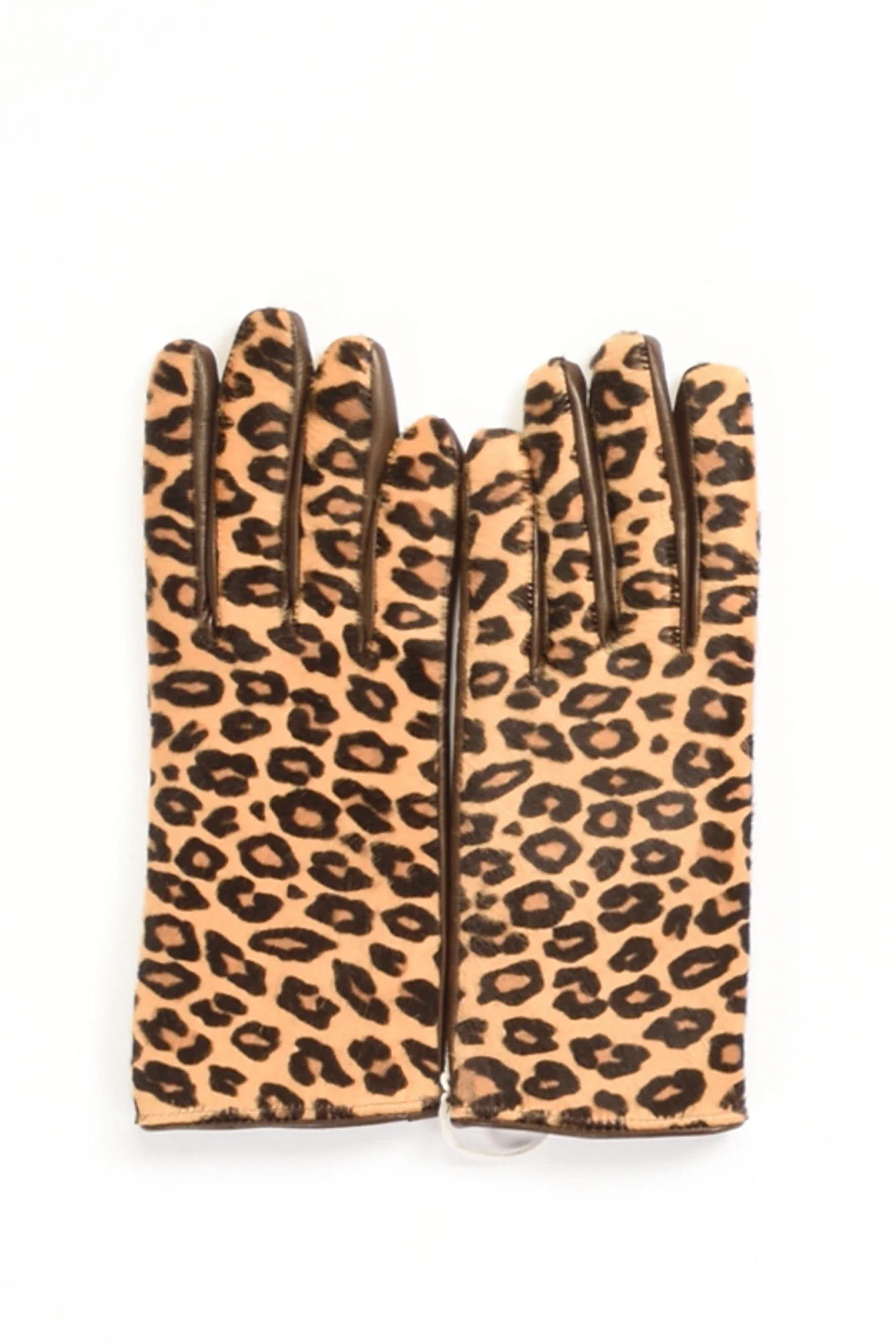 Alpo Guanti In Nappa Beige/nero Donna