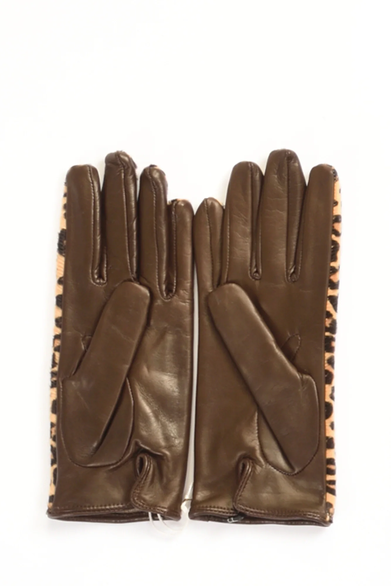 Alpo Guanti In Nappa Beige/nero Donna - immagine 3