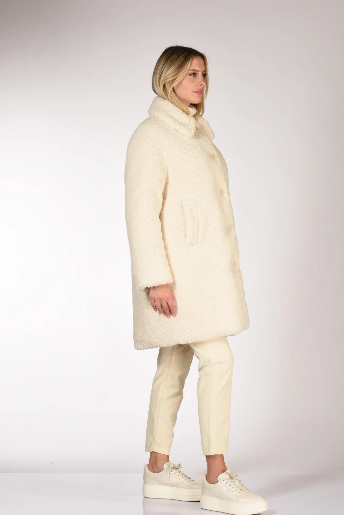 Aspesi Cappotto Ysabel Re Bianco Naturale Donna - immagine 5