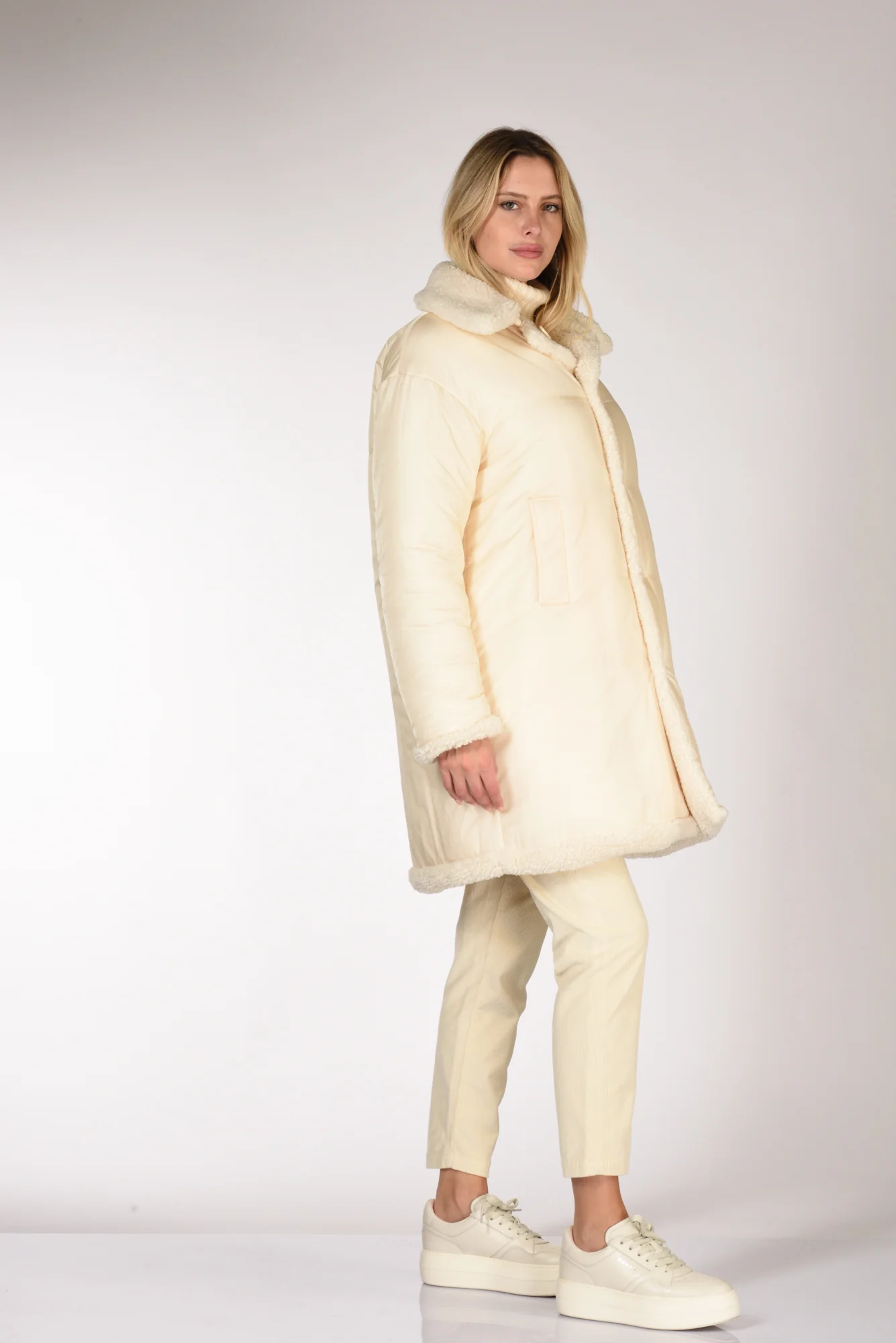 Aspesi Cappotto Ysabel Re Bianco Naturale Donna - immagine 8