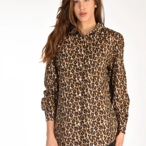 Mc2 Saint Barth Camicia Brigitte Marrone/nero/beige Chiaro Donna