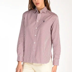Polo Ralph Lauren Camicia Bianco/bordeaux Donna