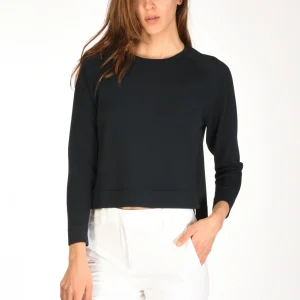 Base Milano Maglia Felpa Blu Donna