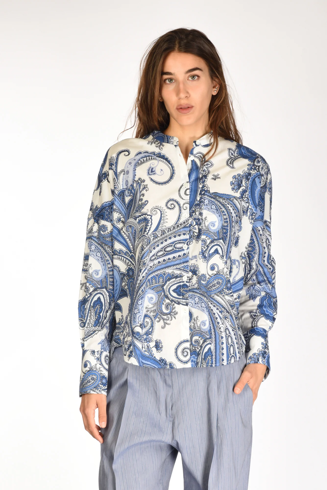 Robert Friedman Camicia Lea Bianco/blu Donna - immagine 2