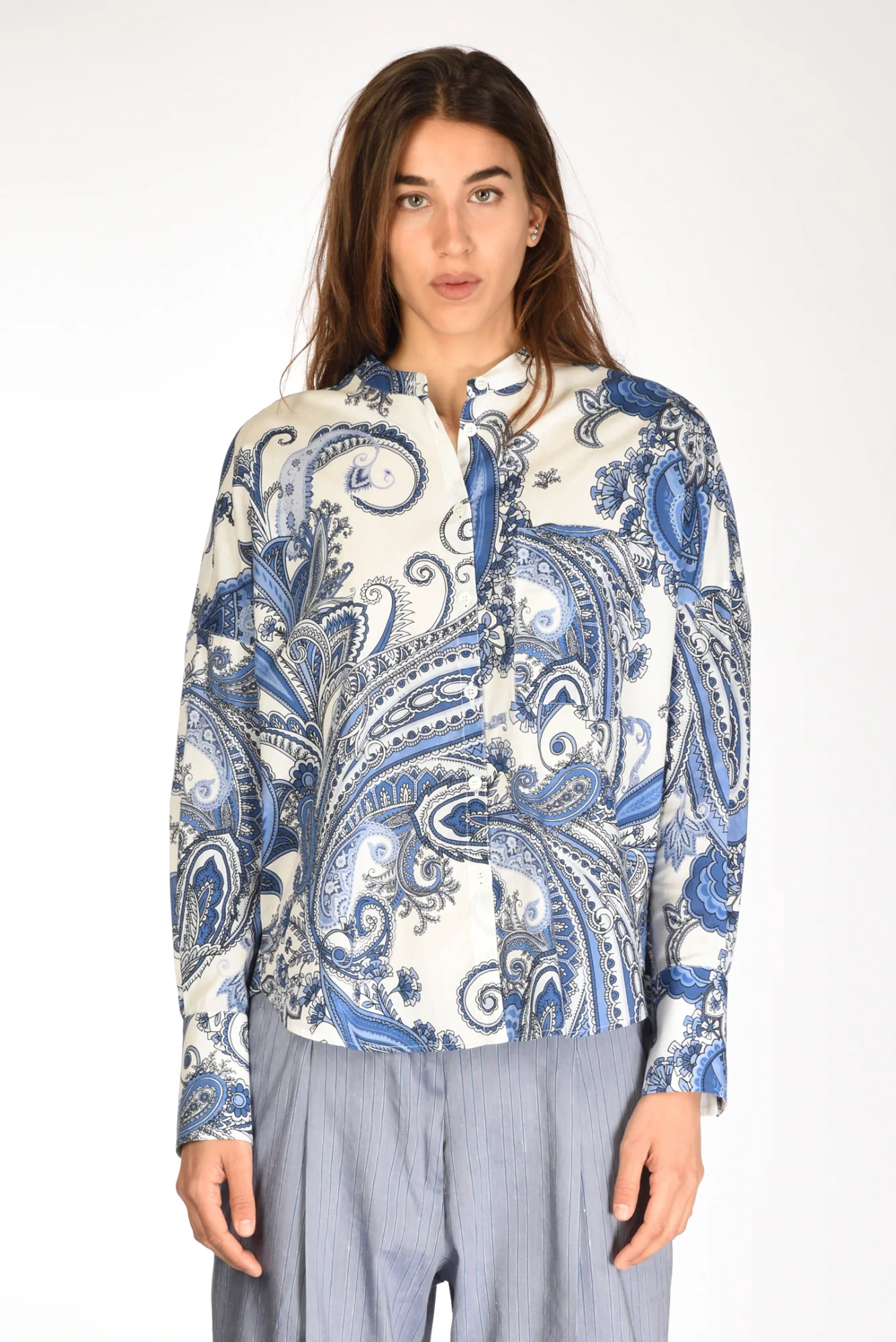 Robert Friedman Camicia Lea Bianco/blu Donna - immagine 3