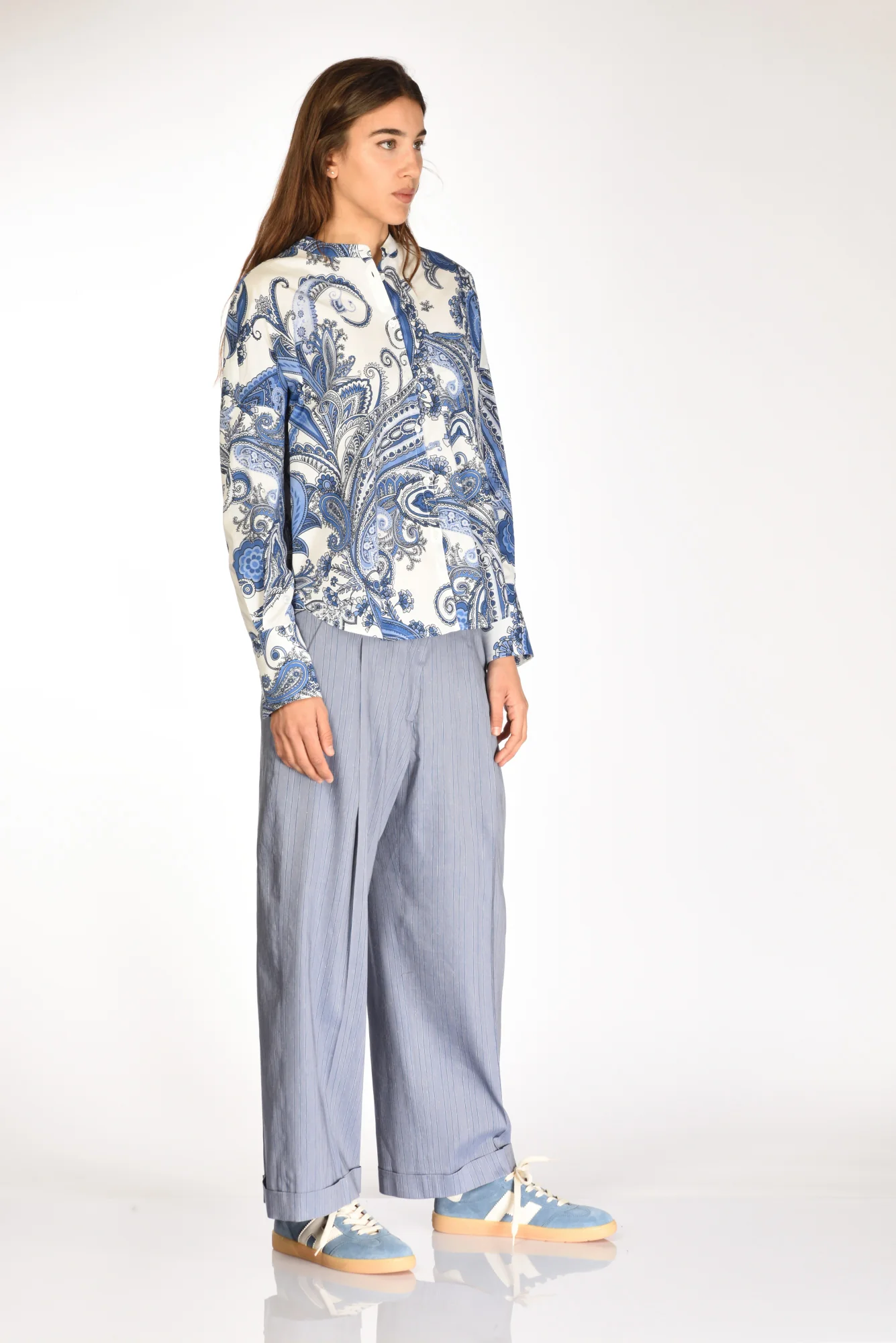 Robert Friedman Camicia Lea Bianco/blu Donna - immagine 5