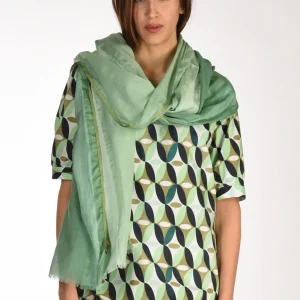 Jaitush Sciarpa Stampata Verde Donna