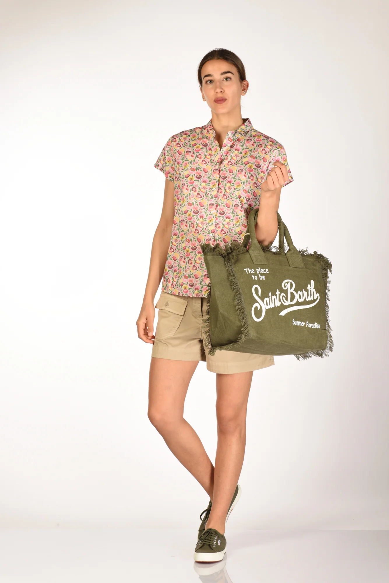 Mc2 Saint Barth Borsa Vanity Verde/bianco Donna - immagine 3