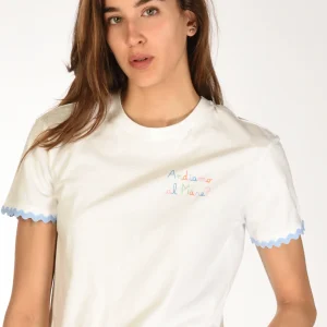 Mc2 Saint Barth Tshirt Emilie Bianco/azzurro Donna