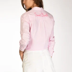 Mc2 Saint Barth Camicia Brigitte Rosa/bianco Donna