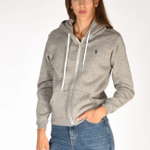 Polo Ralph Lauren Felpa Full Zip Grigio Donna