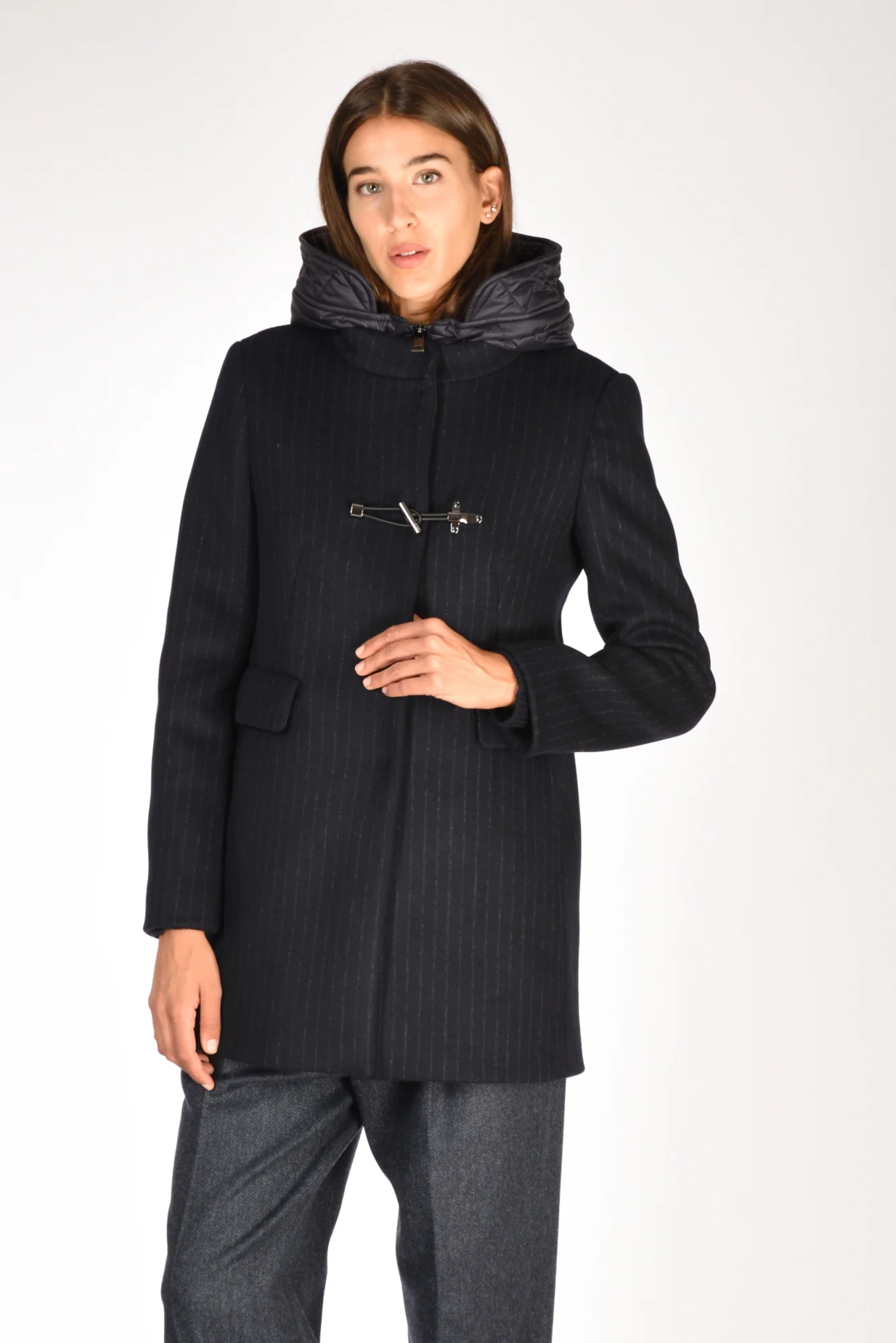 Fay Cappotto Toggle Blu Donna - immagine 2