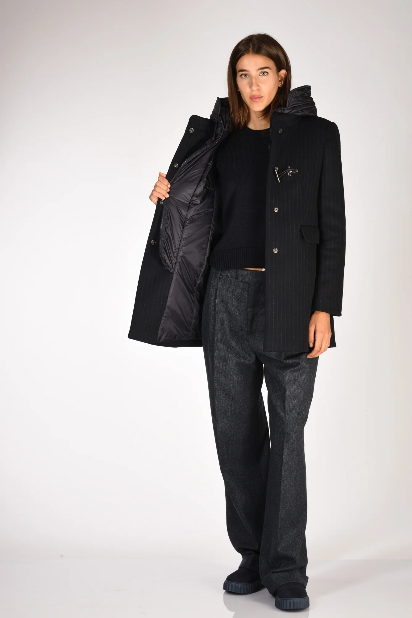 Fay Cappotto Toggle Blu Donna - immagine 8