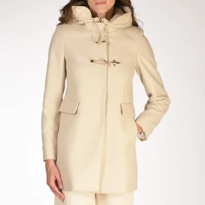 Fay Cappotto Toggle Bianco Naturale Donna