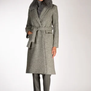 Ava Adore Cappotto Ecofur Grigio Donna
