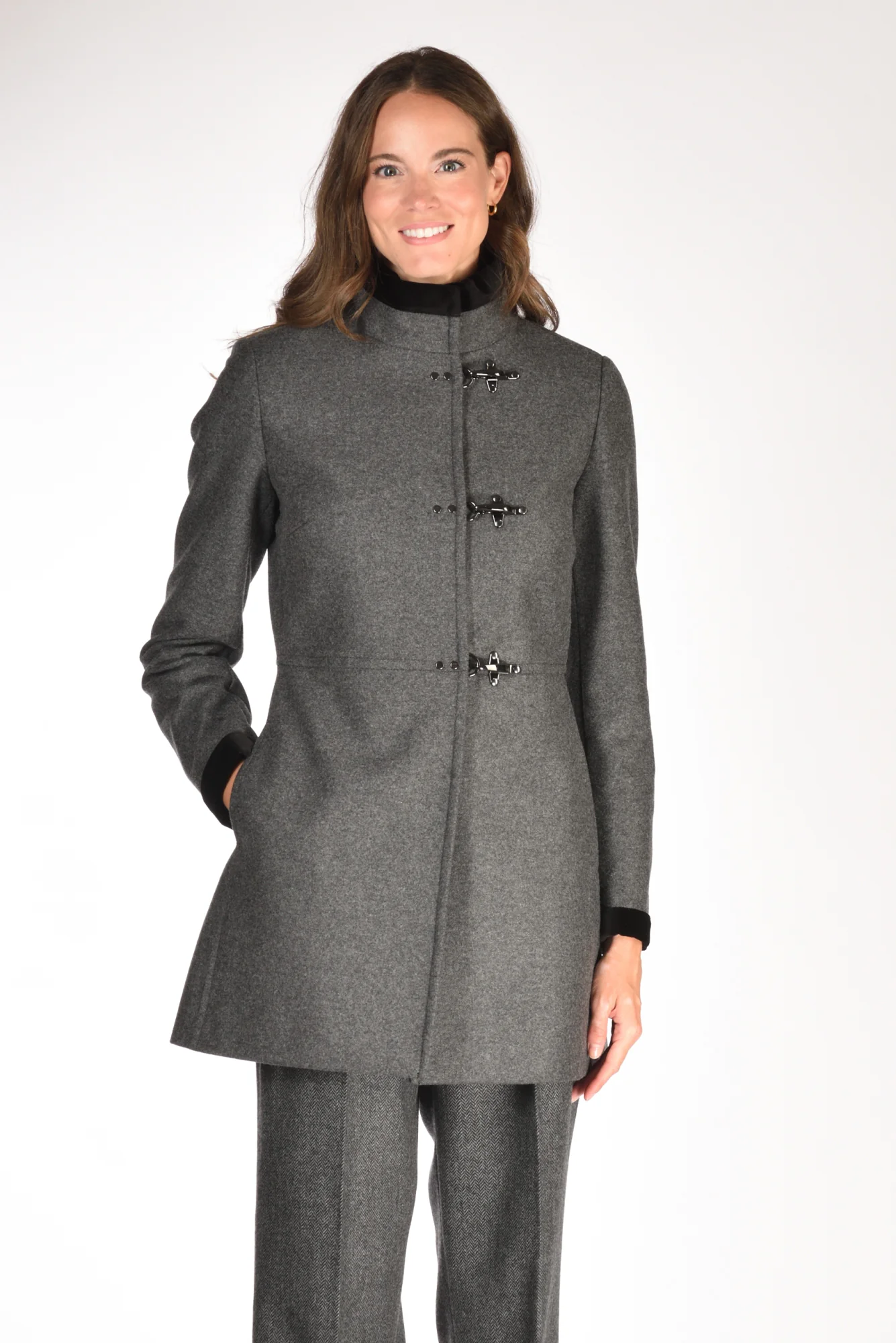 Fay Cappotto Virginia Grigio Scuro Donna