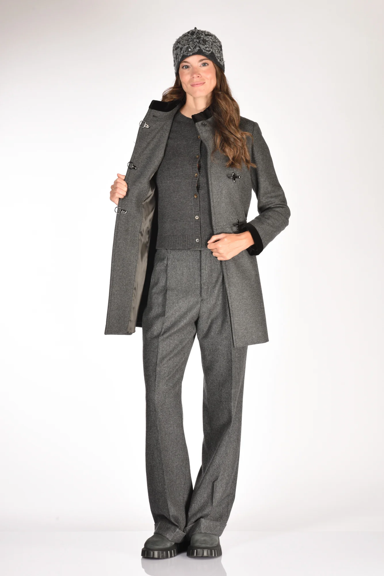 Fay Cappotto Virginia Grigio Scuro Donna - immagine 7