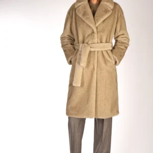 Herno Cappotto Ecofur Beige Donna