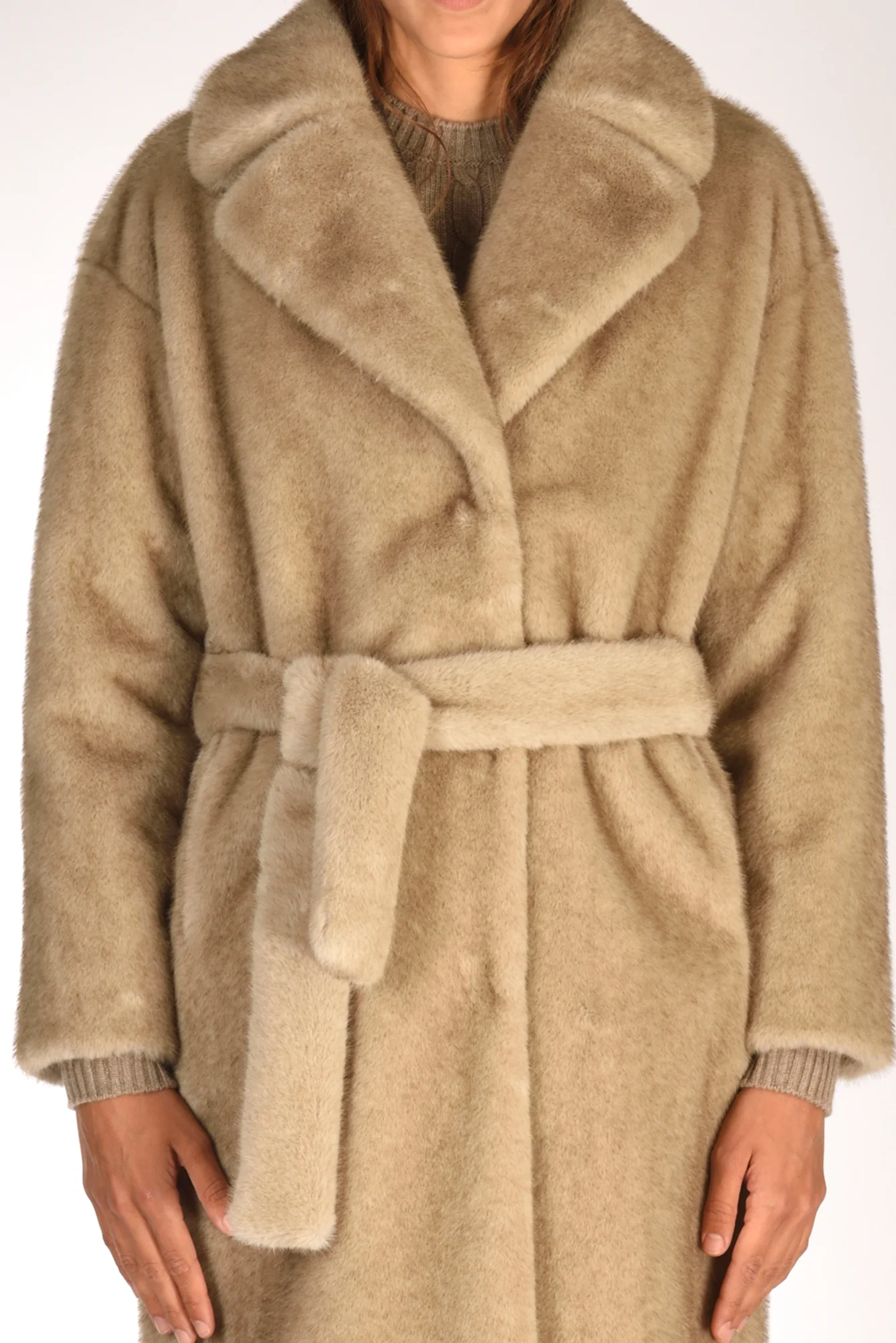 Herno Cappotto Ecofur Beige Donna - immagine 4