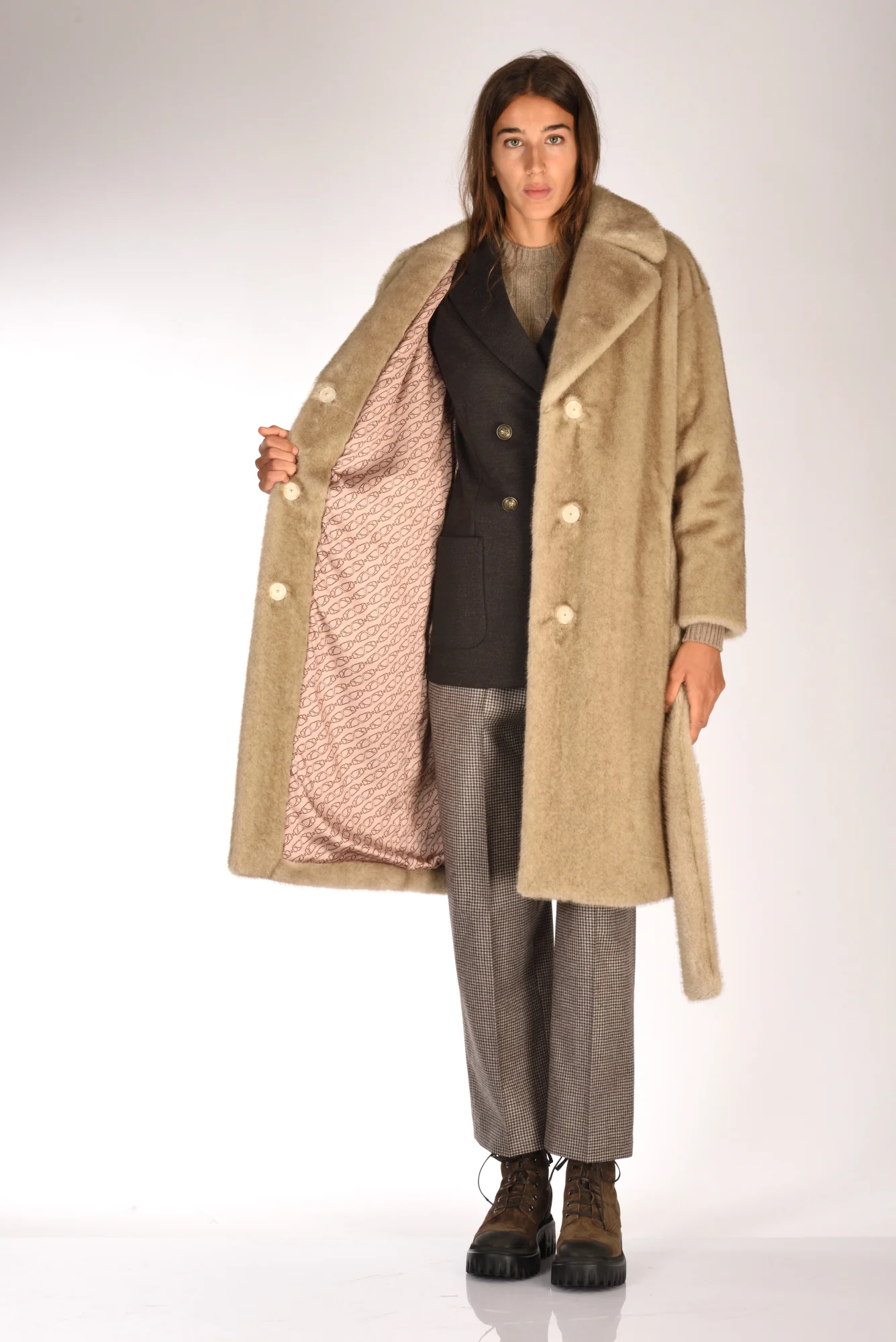 Herno Cappotto Ecofur Beige Donna - immagine 7