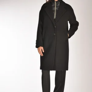 Herno Cappotto Pettorina Nero Donna