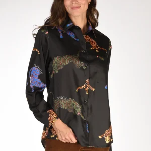 5 Progress Camicia Stampata Nero Donna
