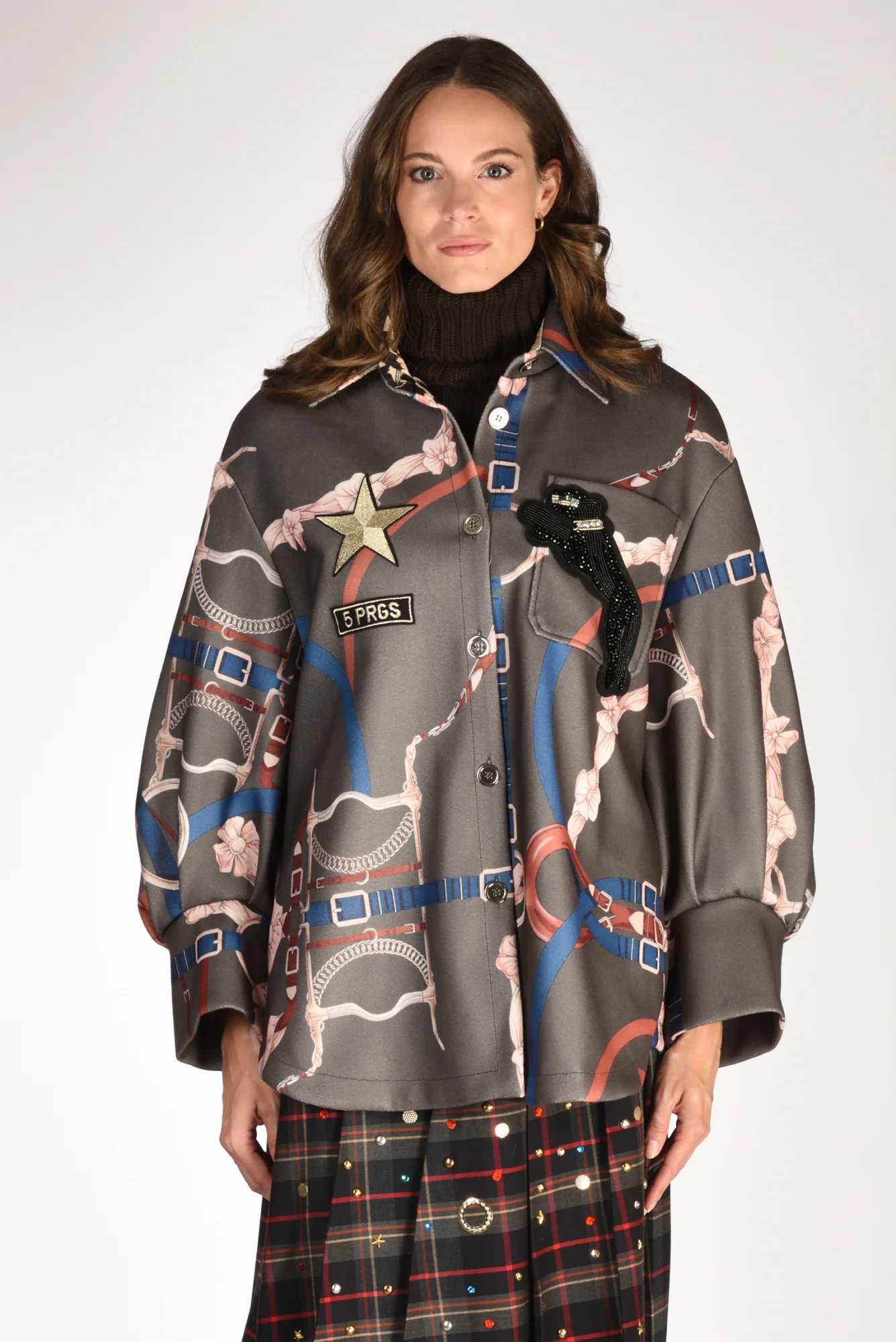 5 Progress Cappotto Camicia Verde Donna - immagine 4