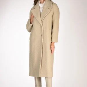 Mouche Cappotto Beige Donna