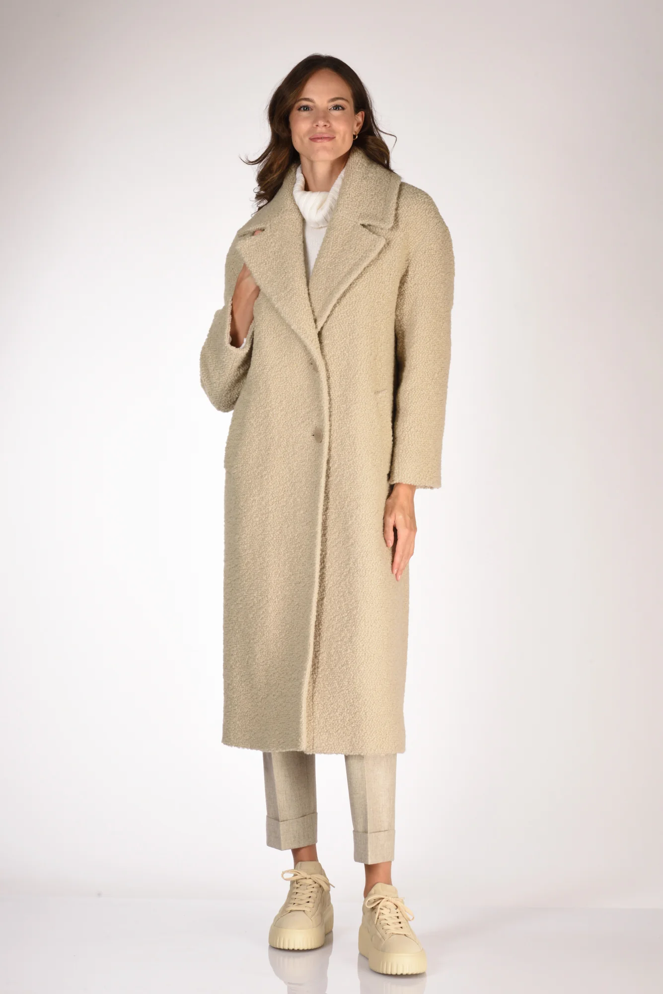 Mouche Cappotto Beige Donna - immagine 2