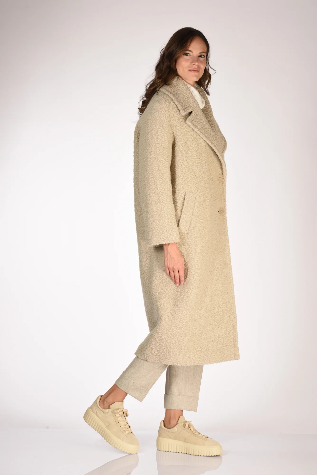 Mouche Cappotto Beige Donna - immagine 5