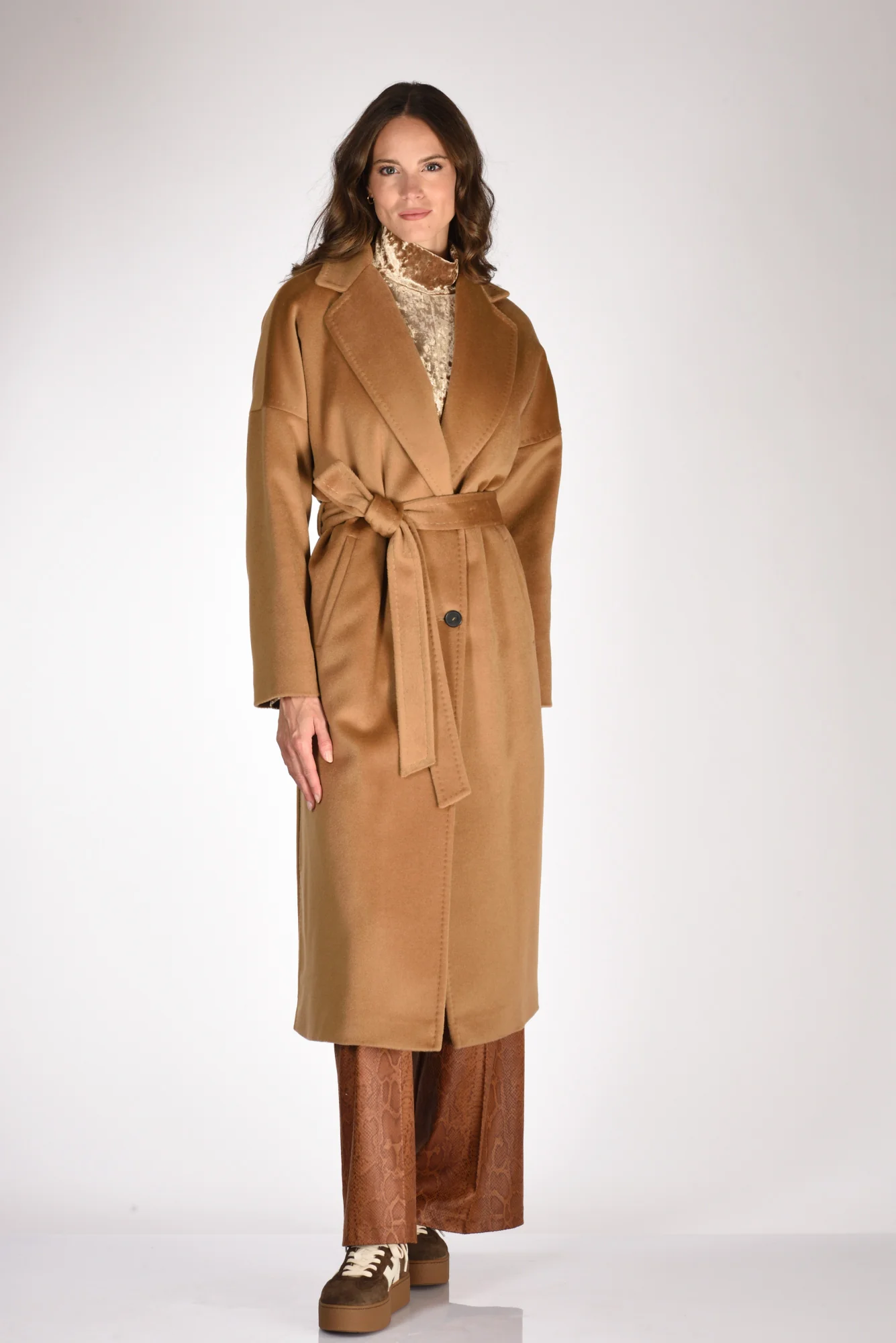 Mouche Cappotto Beige Donna - immagine 2