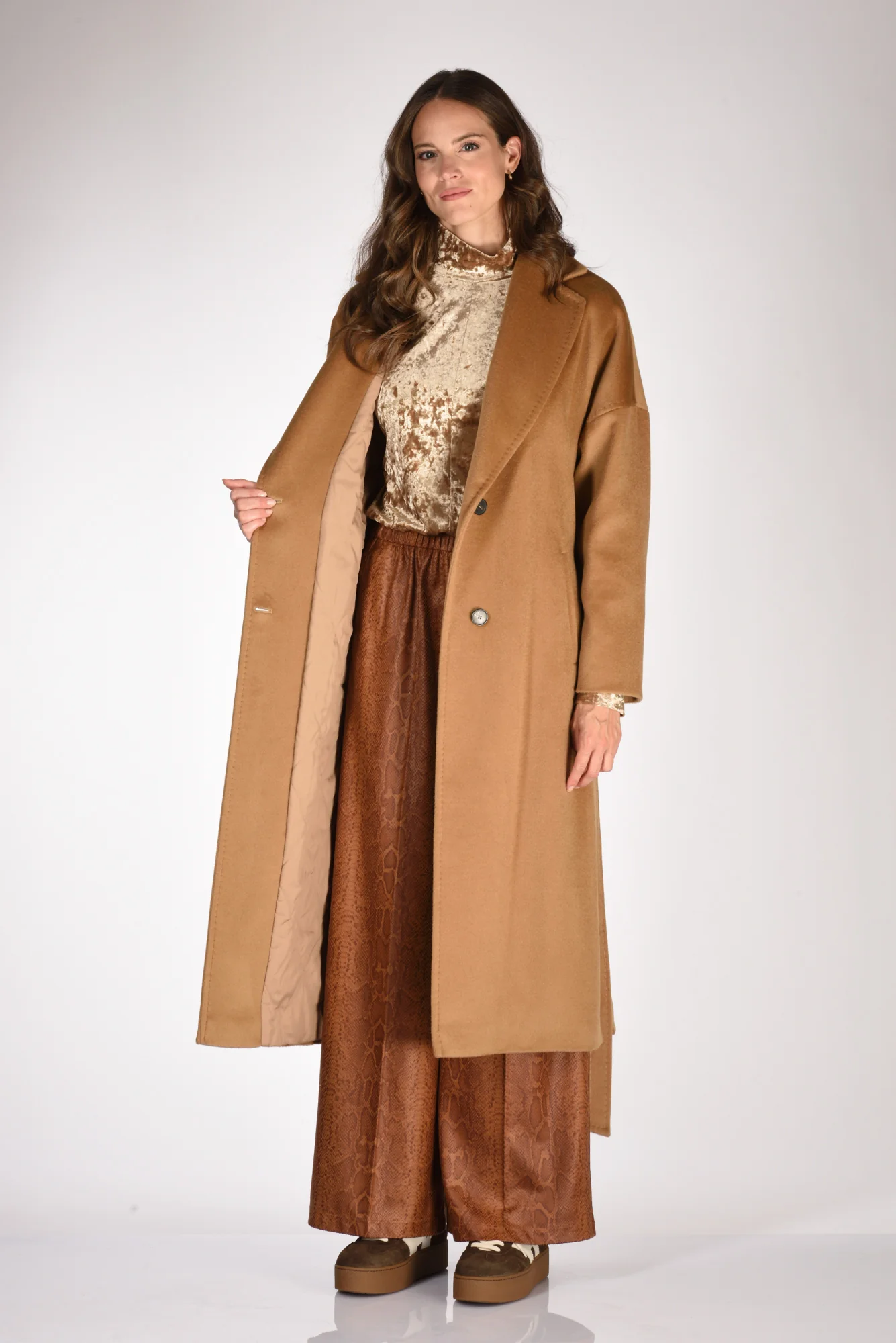 Mouche Cappotto Beige Donna - immagine 7