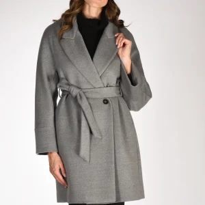 Mouche Cappotto Grigio Donna