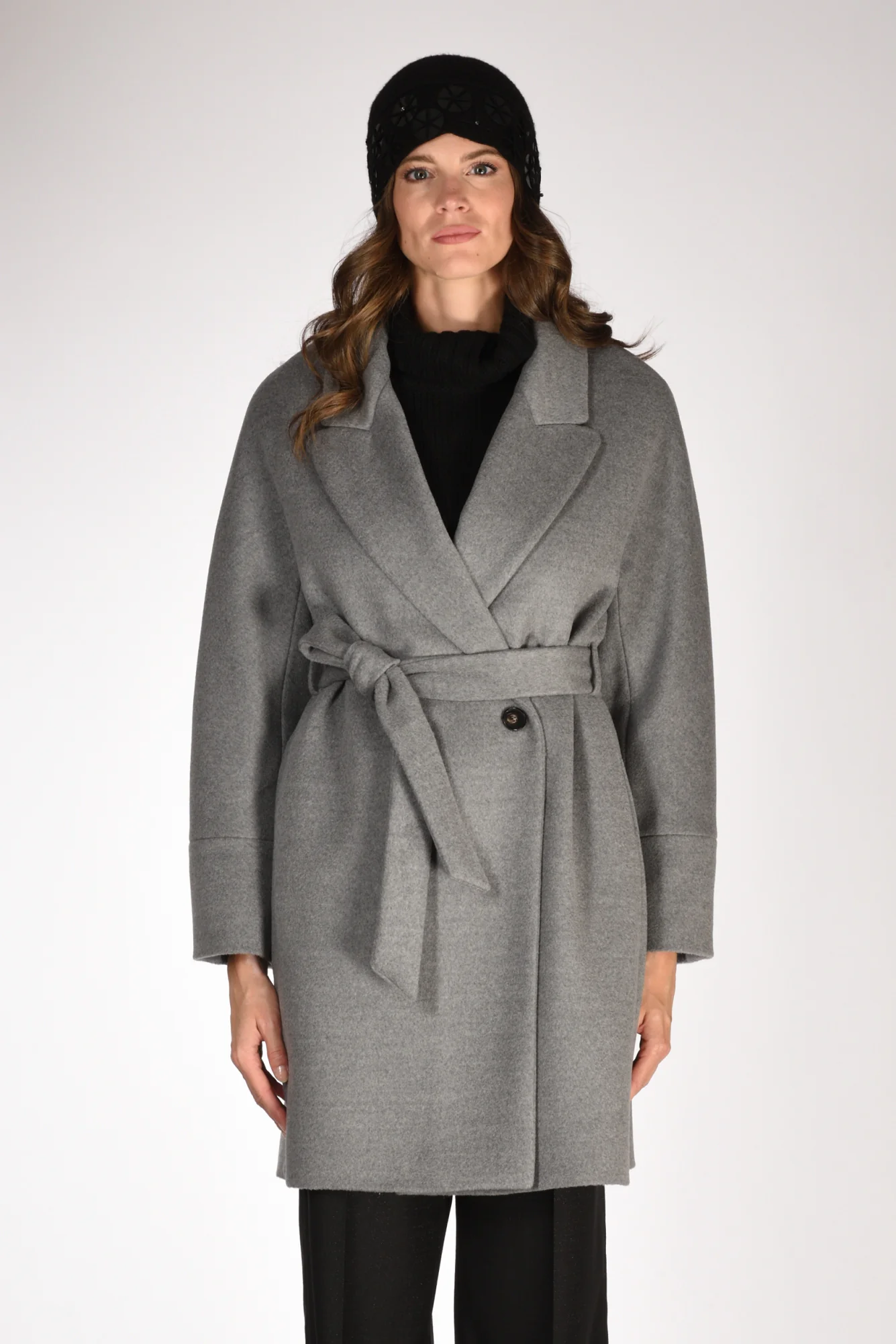 Mouche Cappotto Grigio Donna - immagine 3