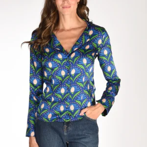 Alessandro Enriquez Camicia Blu/verde Donna