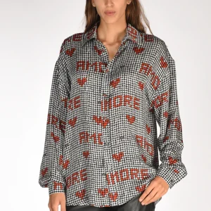 Alessandro Enriquez Camicia Nero/rosso Donna