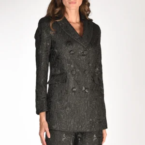 Alessandro Enriquez Blazer Broccato Nero Donna