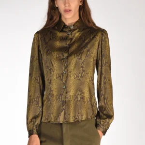 Robert Friedman Camicia Stampata Verde/nero Donna