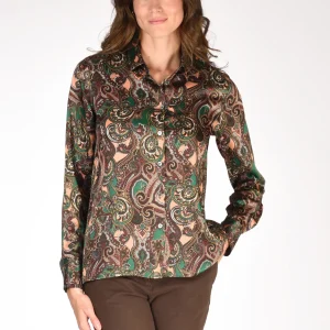 Robert Friedman Camicia Stampata Verde/multicolor Donna