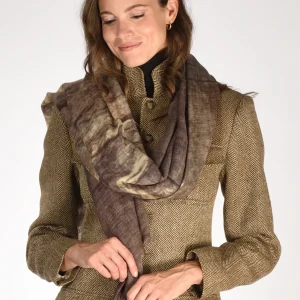 Pyaar Sciarpa Stampata Marrone Donna