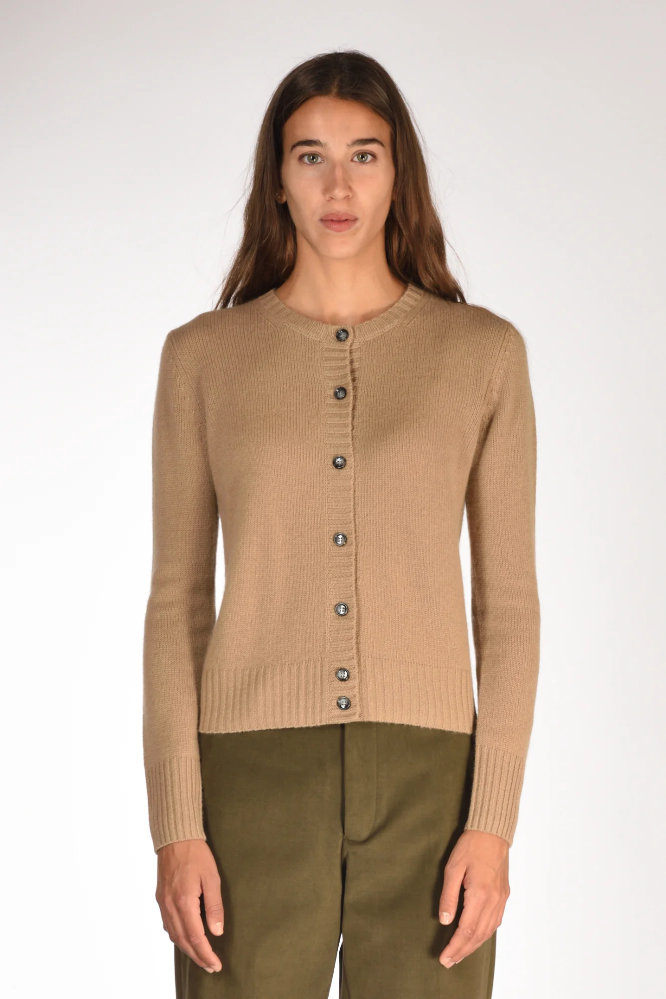 Allude Maglia Cardigan Beige Scuro Donna - immagine 3