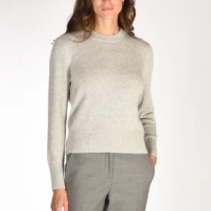 Allude Maglia Girocollo Grigio Chiaro Donna