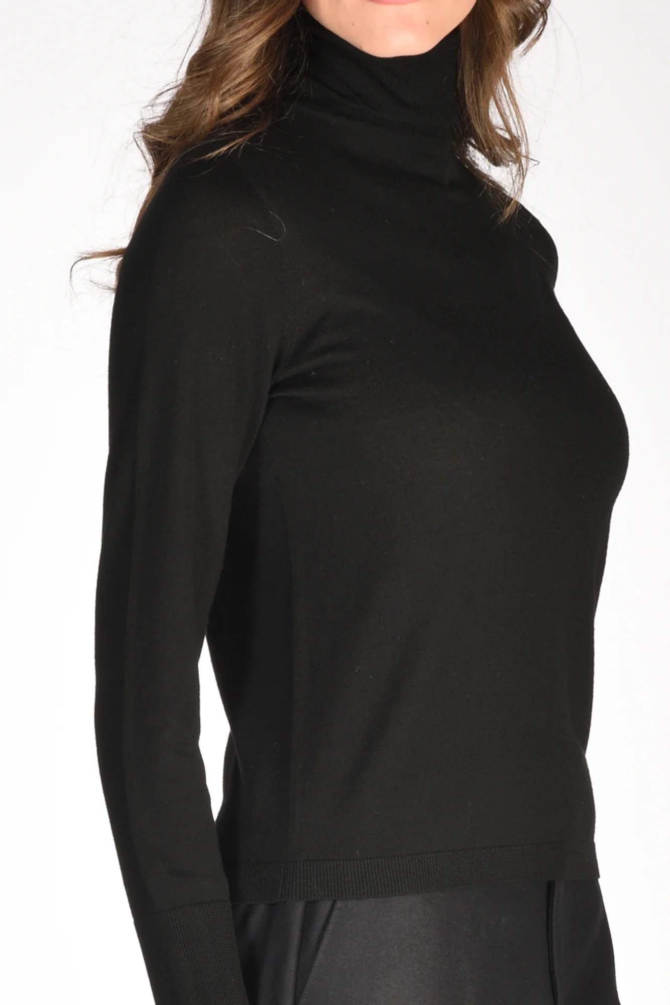 Allude Maglia Collo Alto Nero Donna - immagine 4