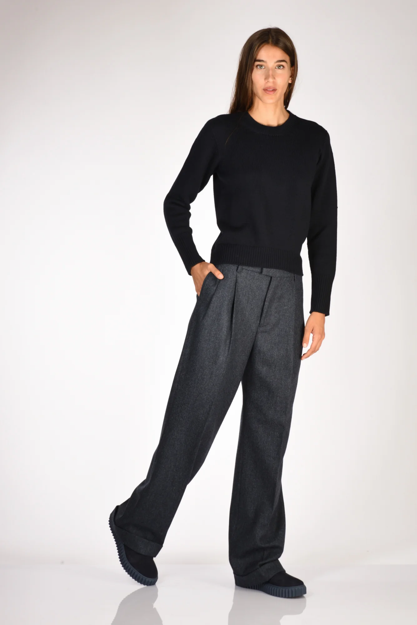 Berwich Pantalone Simona Blu Donna - immagine 3