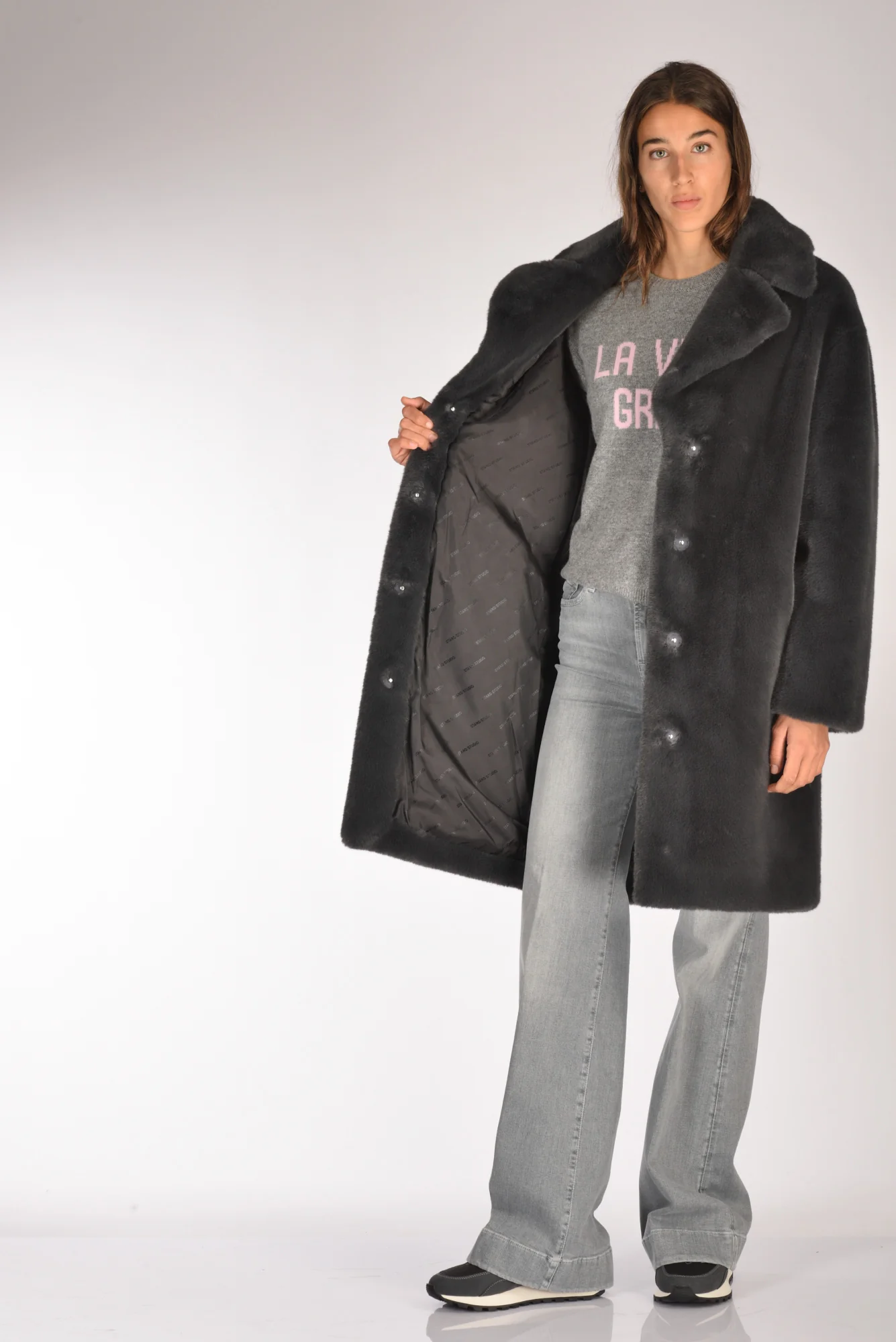 Stand Studio Ecofur Camille Grigio Donna - immagine 7